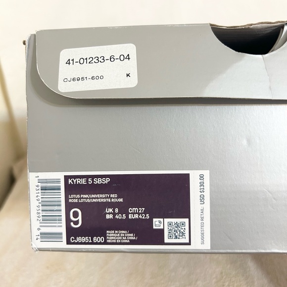 Nike Kyrie 5 Patrick EP size 9 CJ6950-600 2019 PRE-OWNED with BOX - Picture 9 of 10